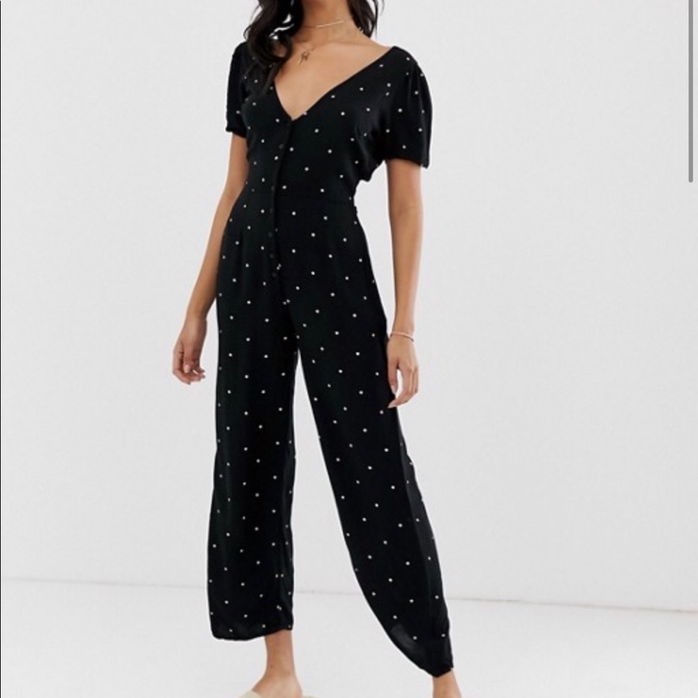 Amuse Society On the Bright Side Spot Jumpsuit